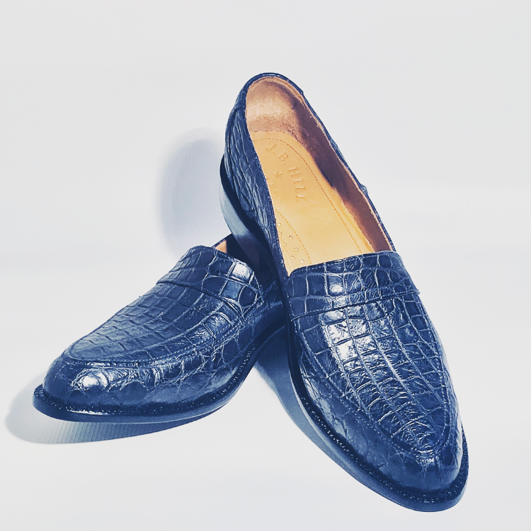 Alligator Blue Loafers   #180195