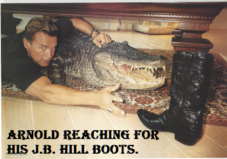 Arnold reaching for his J.B. Hill’s