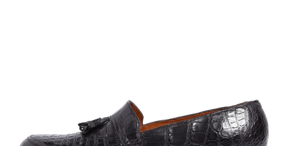black gator loafer-r-side